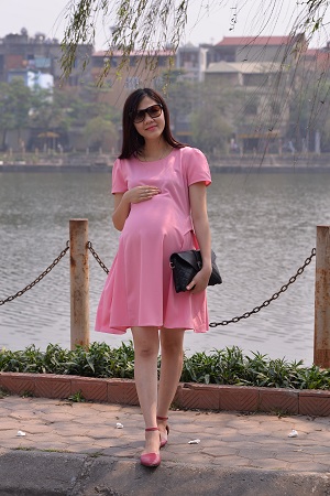 V0515 - VÁY LỤA XẾP LY HAI BÊN