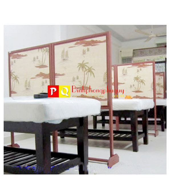 Bình phong nhôm giả gỗ