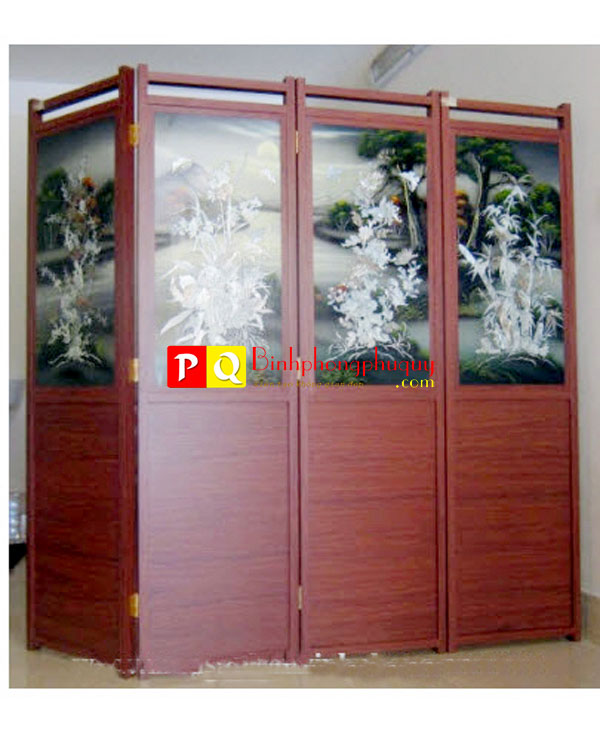 Bình phong nhôm giả gỗ