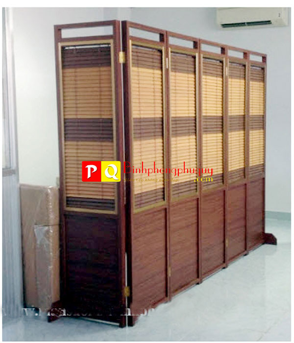 Bình phong nhôm giả gỗ