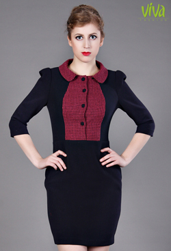 Váy Phối Dạ Cổ Peter Pan - Viva VWO-31F-DRS0146