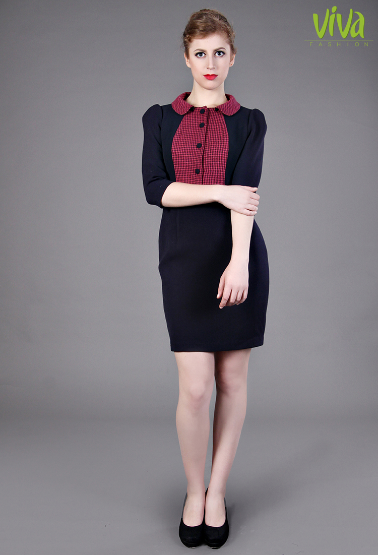 Váy Phối Dạ Cổ Peter Pan - Viva VWO-31F-DRS0146